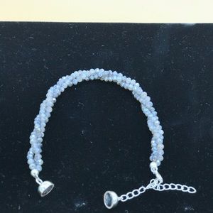 Sterling Silver Labradorite Beaded Bracelet.